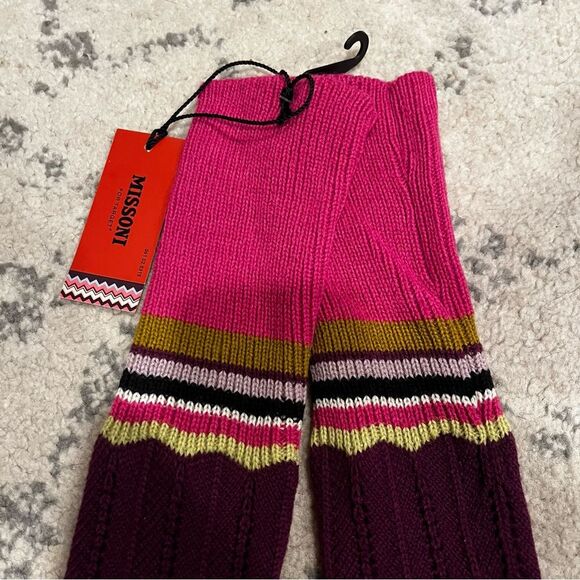 NWT MISSONI for Target Passion Purple Zig Zag Chevron Wool Blend Knit Long Glove - Picture 2 of 5